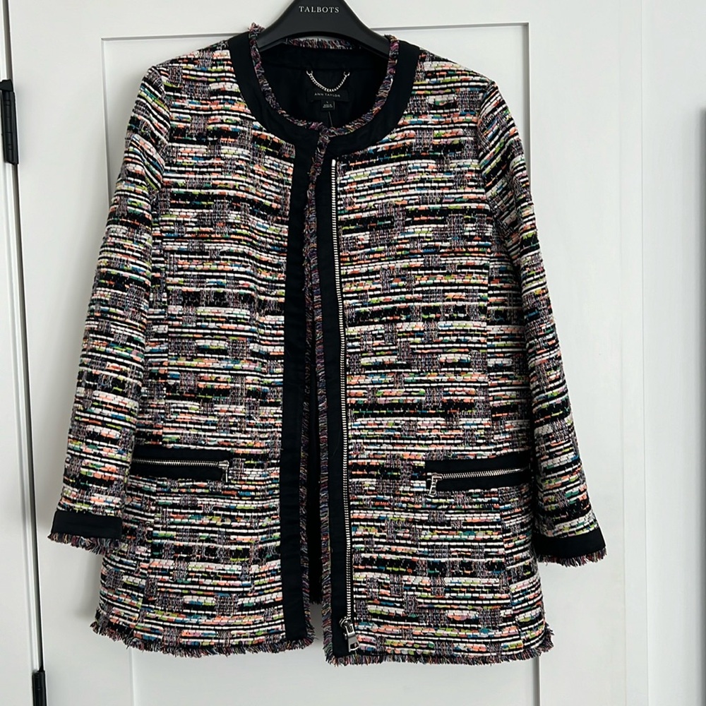 NWT Ann Taylor colored threads blazer, size L
